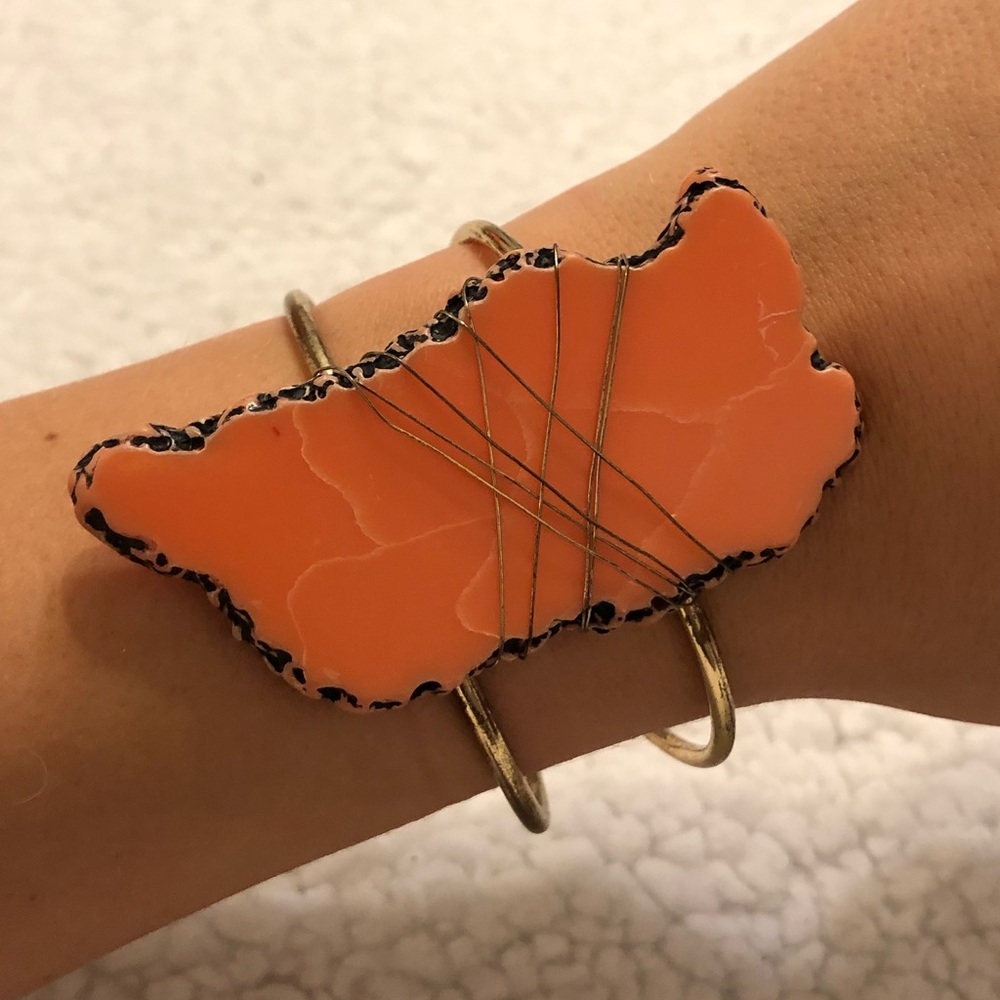 Coral Stone Cuff